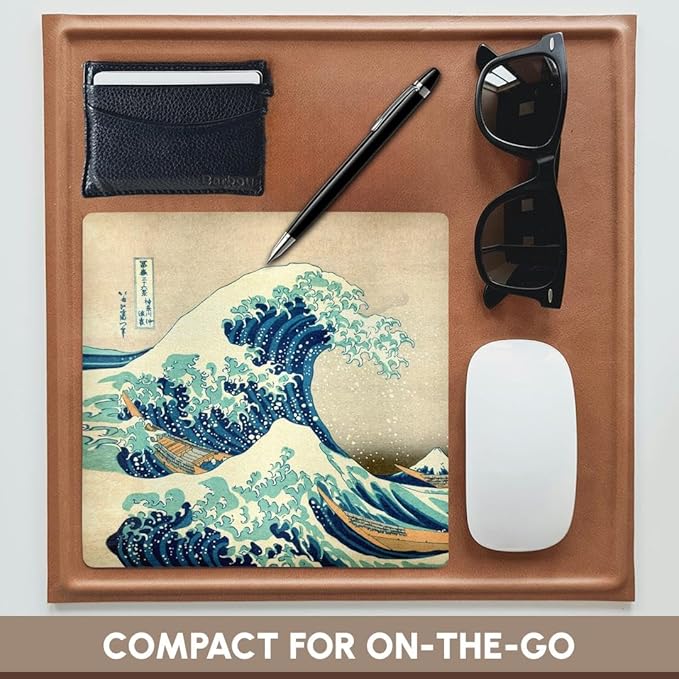 3dRose 8 x 8 x 0.25 Inches The Great Wave Off Kanagawa by Japanese Artist Hokusai Dramatic Blue Sea Ocean Ukiyo-e Print 1830 Mouse Pad (mp_155631_1)