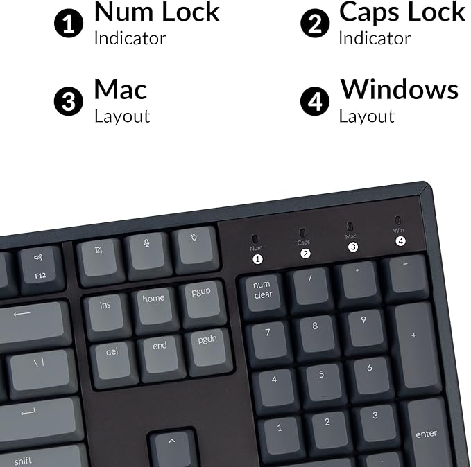 Keychron K10 Full Size 104 Keys Bluetooth Wireless/USB Wired Mechanical Gaming Keyboard with Keychron Super Brown Switch/RGB Backlight/Multitasking Computer Keyboard for Windows/Mac Aluminum Frame