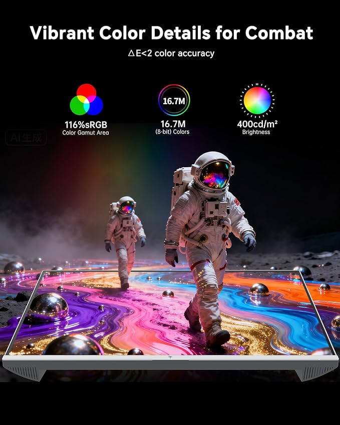 KTC 24 Inch 240Hz Gaming Monitor1080P PC Computer Monitor with Fast IPS Panel HDR 400 Adaptive Sync 1ms(MPRT) 116% sRGB HDMI Display Port Eye Care VESA Mount White H24F7