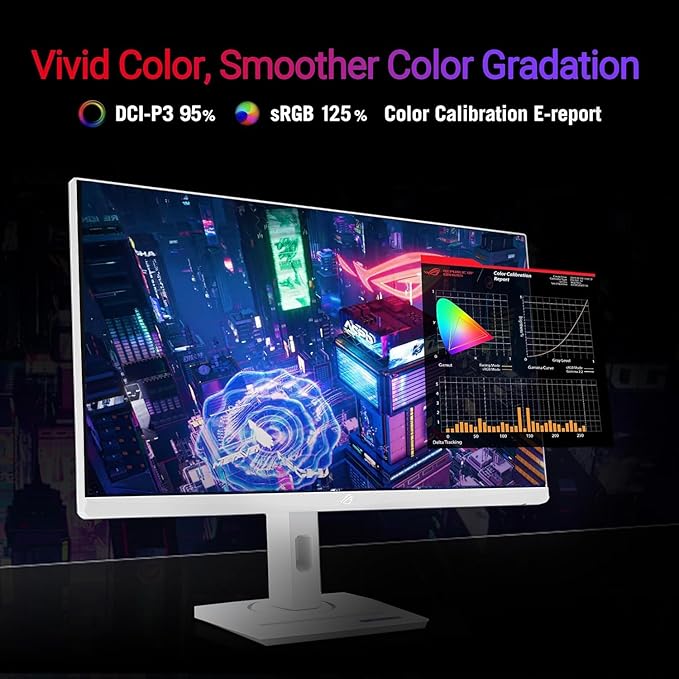 ASUS ROG Strix 27 2K HDR Gaming Monitor - QHD (2560 x 1440) 180Hz 1ms Fast IPS DCI-P3 95% ELMB G-Sync Compatible AI Gaming DisplayPort &amp HDMI &amp USB-C Height/Tilt/Pivot/Swivel VESA