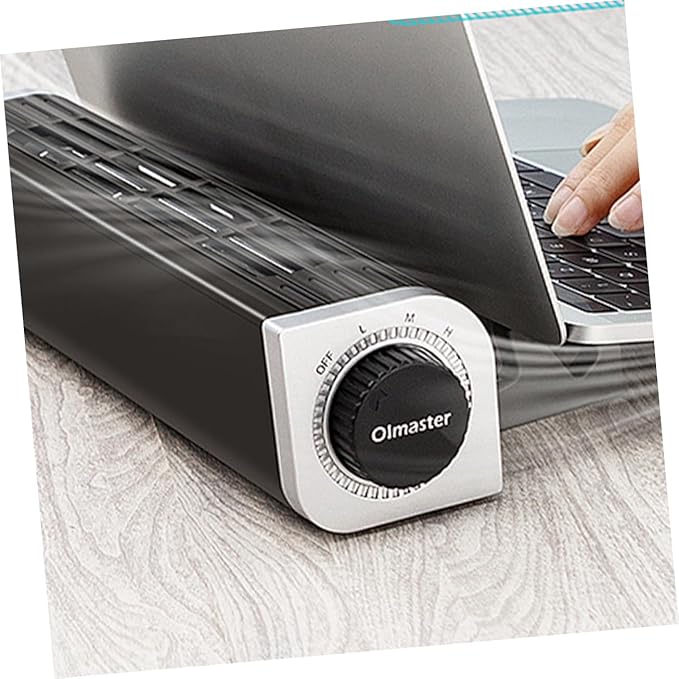 Usb Portable Laptop Cooler with Adjustable Holder Compact Cooling Fan for Notebooks Silent Efficient Heat Dissipation for Home Office Use Black