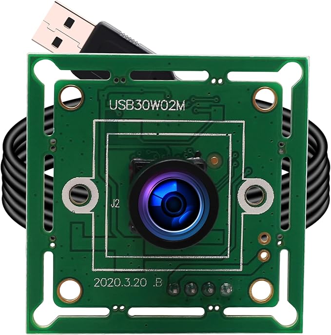 ELP VGA Super Mini Wide Angle USB Camera Module with 120degree Lens High Speed 480P 60fps UVC USB2.0 Video Webcam Board OV7725 Embedded Industrial PC Camera for Laptop Raspberry Pi Jetson Nano