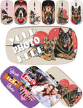 maizi Custom Wireless Mouse Slim for Laptop Personal Computer Laptop MacBook Wireless Mice Slim for Laptop Image ID: Two Dogs Under Black backgroun 2.4G USB Receiver Portable Printed in USA