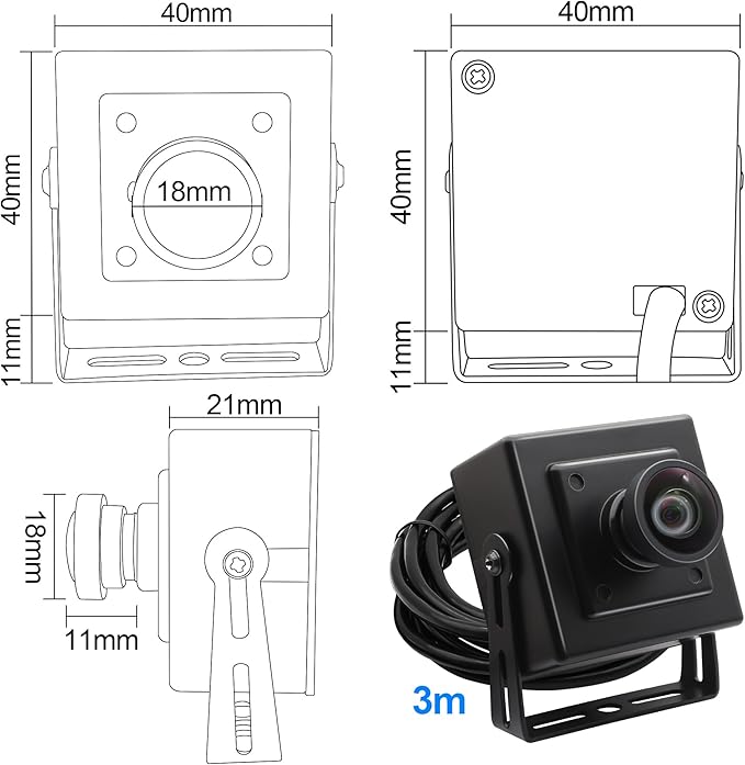 MMlove 12MP USB Camera 4K 30fps 1080P 120fps High Speed USB Camera 102° No Distortion Lens Wide Angle Webcam for Streaming Teaching Machine Vision PC Laptop Raspberry Pi