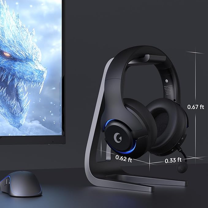 Gtheos Wireless Gaming Headset for ps5 ps4 Elden Ring PC Mac Switch Bluetooth 5.3 Gaming Headphones with Noise Canceling Microphone 45H Battery RGB Light Black