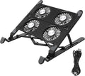 Laptop Cooling Stand Fan Portable Desk Riser Support Quiet and Efficient Cooling for Home Office Use