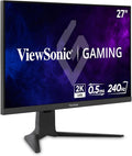 ViewSonic XG2736-2K 27 Inch 1440p IPS Gaming Monitor with 240Hz 0.5ms FreeSync Premium NVIDIA G-Sync Compatible RGB Lighting Advanced Ergonomics HDMI DP and 65W USB-C Inputs