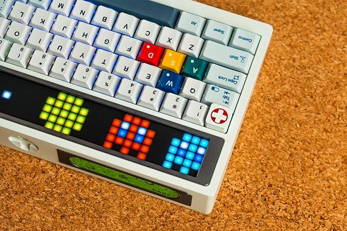 Angry Miao AM RGB 65 Wireless Creamy Mechanical Gaming Keyboard. 68-Key Tri-Mode 2.4G Bluetooth Wireless. Custom LED Screen. Hot-Swap Switch. High-End RGB Gaming Accessories for PC &amp Mac - Cloud W