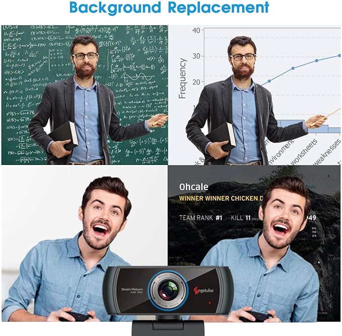 Angetube 1080P Webcam for Streaming 920 PC Web Camera Calling Video Recording Cam for Windows Mac Conferencing Gaming Xbox Skype OBS Twitch Xsplit GoReact with Microphone &amp 100-Degree View Angle