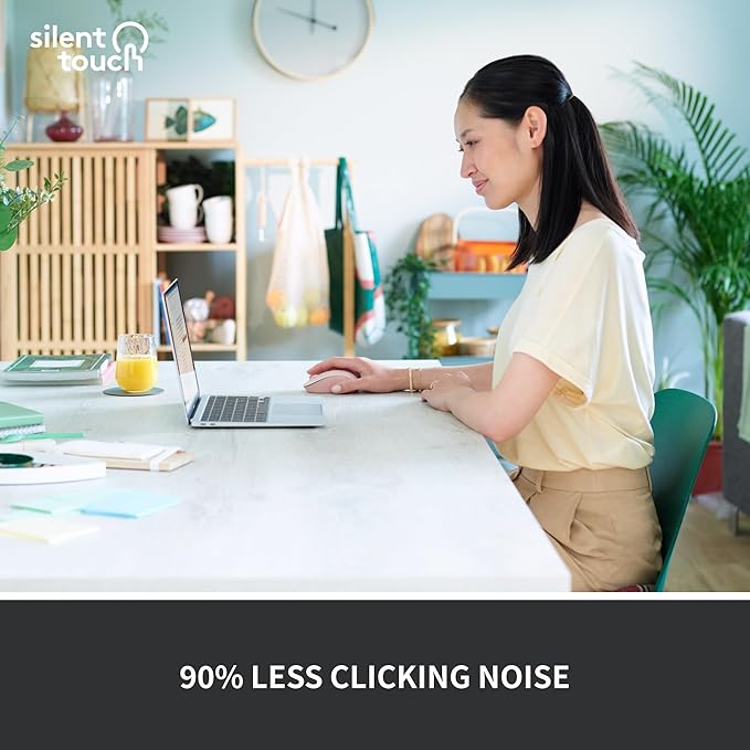Logitech Signature M550 Wireless Mouse - for Small to Medium Sized Hands 2-Year Battery Silent Clicks Bluetooth Multi-Device Compatibility - Off White