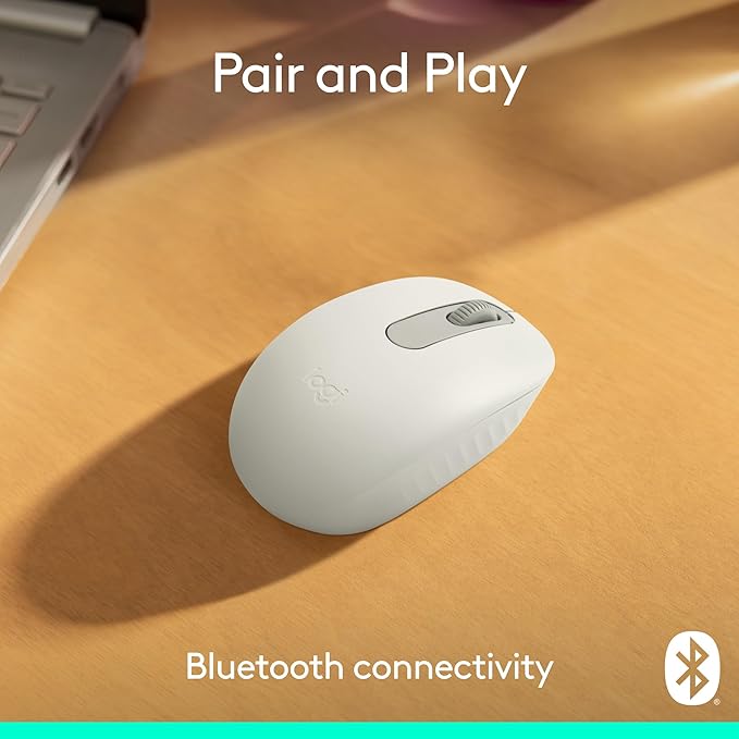 Logitech M196 Bluetooth Wireless MouseCompact and Portable Mouse for LaptopsTablets and More12-Month BatterySmooth TrackingCompatible with PC and Mac Windows and macOS - Off White Pack of 4