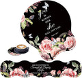 3 in 1 Keyboard Wrist Rest + Mouse Pad and Coaster Ergonomic Gel Mouse Pad and Keyboard Pad Set Comfortable Lightweight for Easy Typing Pain Relie Floral Quote Bible Verse Psalm 46:5