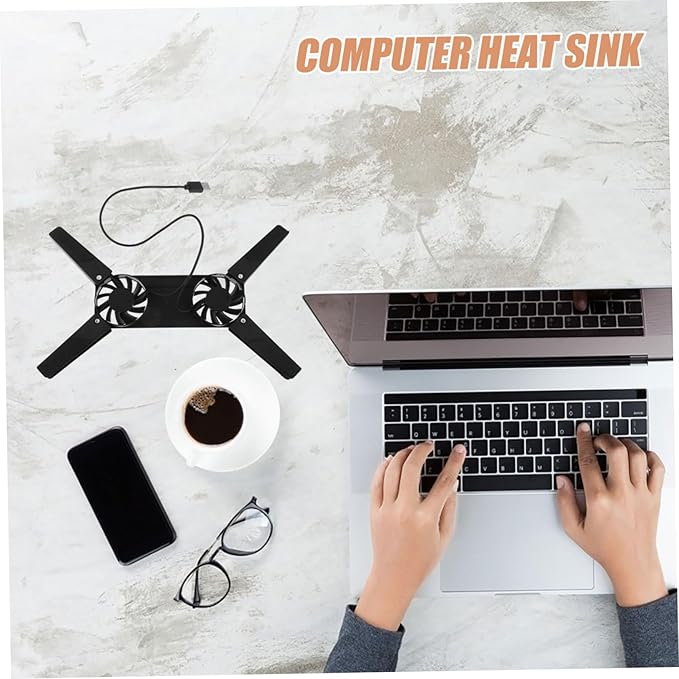 HOMSFOU 4pcs Laptop Cooling Fan Pad Notebook Cooling Stand Desktop Stand Gaming Laptop Heat Dispersion