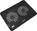 6-inch Adjustable Heat Dissipation Laptop Cooling Stand with Large Fan Notebook Computer Cooling Holder for Gaming and Office Use Black