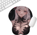 Japanese Style 3D Chest Mouse Pad with Soft Gel Wrist Support Anti-Slip Base for Anime Gaming Mouse Pad Computer Accessroies Silly Gift (Thorn Queen)
