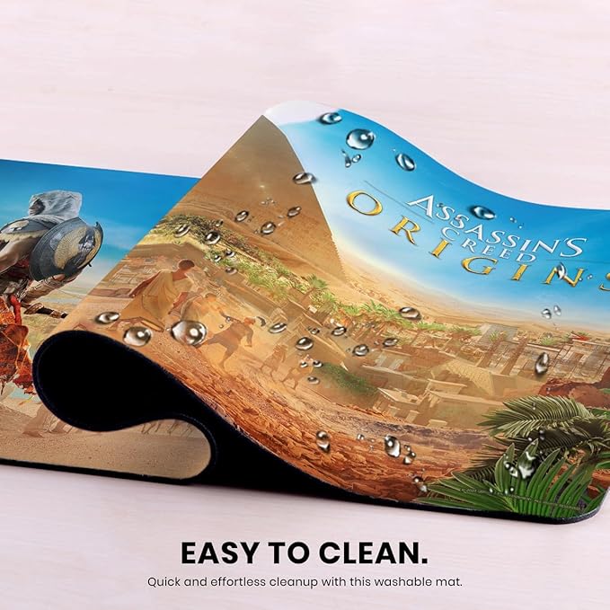 Head Case Designs Officially Licensed Assassin's Creed Key Art Origins Graphics 23.62 x 11.81 x 0.12 inches (600 x 300 mm) - L Gaming Office Desk PC Keyboard Mouse Mat Pad