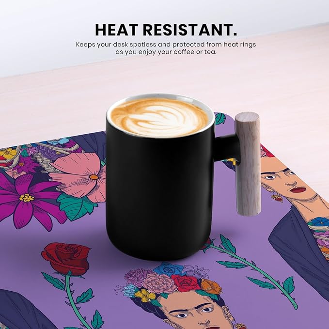 Head Case Designs Officially Licensed Frida Kahlo Pattern Floral Art 37.4 x 15.75 x 0.16 inches (900 x 400 mm) - XL Gaming Office Desk PC Keyboard Mouse Mat Pad