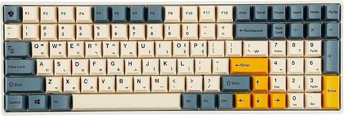 145 Apricot Yellow Korean Dye-Sub Mac Keycaps Thick PBT Cherry Profile Key caps for TKL 61 64 68 75 87 96 104 108 GMMK MX Mechanical Keyboard