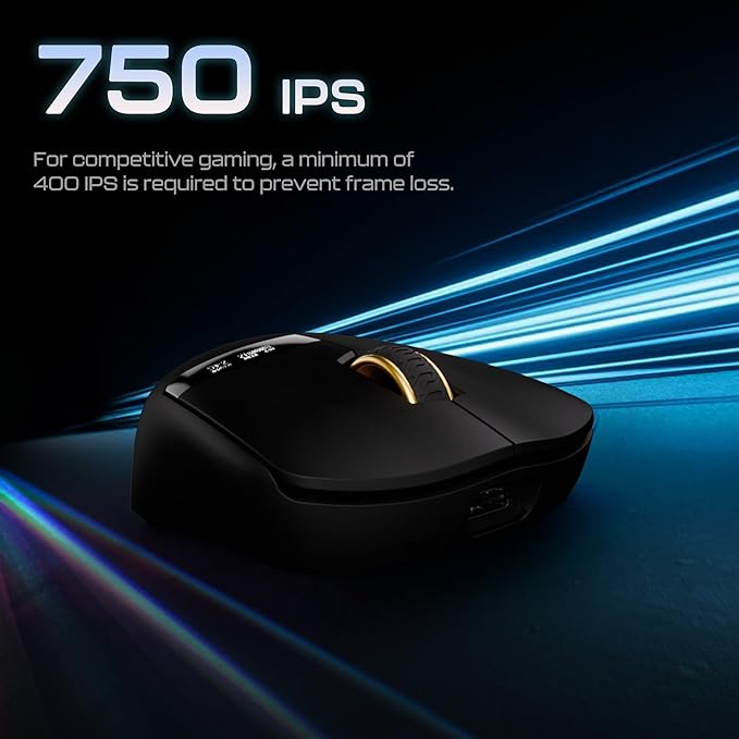 Chilkey Wireless Mouse Glacier LW 8K L Gaming Mouse with LCD Screen 8K Polling Rate 30000 DPI Optical Tracking 750 IPS Bluetooth/2.4GHz/USB-C 47g Ultra-Lightweight 100 Million Clicks