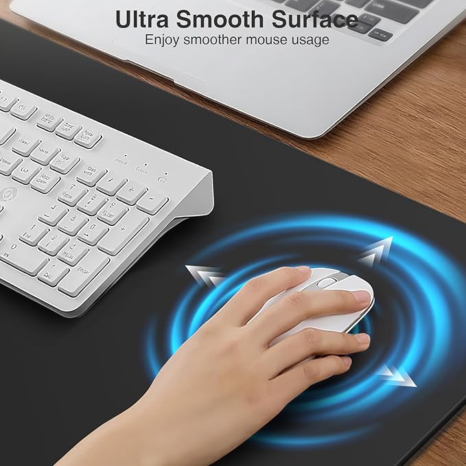 Magnetic Wireless Charging Mouse Pad 27.5x11.8 Gaming Desk Mat for Keyboard/Laptop Non-Slip Base &amp 20W PD Adapter Waterproof Smooth Desk Writing Pad for Gamer Office &amp Home Black