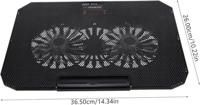 Vaguelly 1pc Laptop Cooler Stand for Notebook Height Radiator Silent Cooling Fans Ergonomic Design for Gaming and Work Black