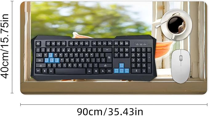 XXL Gaming Mouse Pad Animal Cute Pig XXL Gaming Mouse Pad Large Desk Mat Protector for Desktop Anti-Slip Rubber Extended Computer Keyboard Mat Writing Pad for Work Office 15.7 * 35.4 inB-385