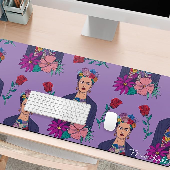 Head Case Designs Officially Licensed Frida Kahlo Pattern Floral Art 37.4 x 15.75 x 0.16 inches (900 x 400 mm) - XL Gaming Office Desk PC Keyboard Mouse Mat Pad