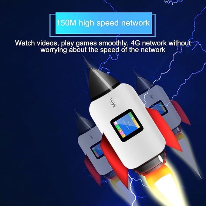 Mobile WiFi Router - 4G LTE Mobile WiFi Hotspot with SIM Card Slot - 150Mbps Support - 10 Users - Portable Travel Hotspot
