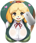 Oppai Mouse pad with Wrist Support Ergonomic 3D Mousepad Rest Gel Anime Manga Kawaii Wrist Pads Pain Relief and Easy Typing Gaming Notebook Computer Home Office (Isabell)