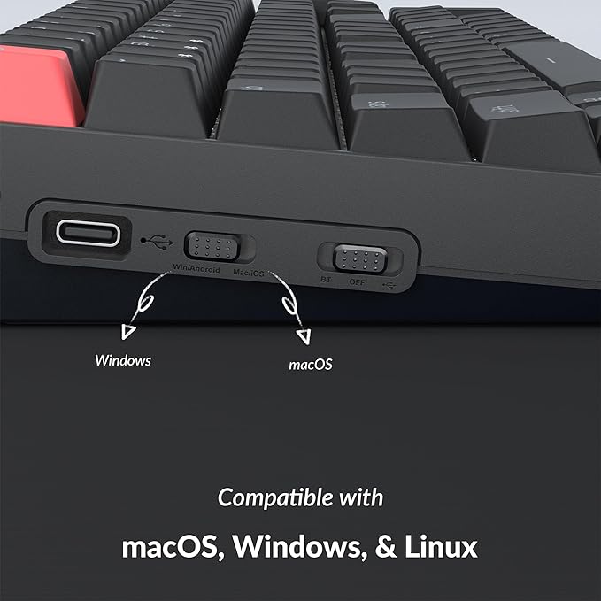 Keychron K4 96% Layout QMK Wireless and Wired Options Mechanical Keyboard White Backlight Super Banana Switch Paired with Shine-Through Double-Shot PBT Keycaps for Mac Windows-Version 3