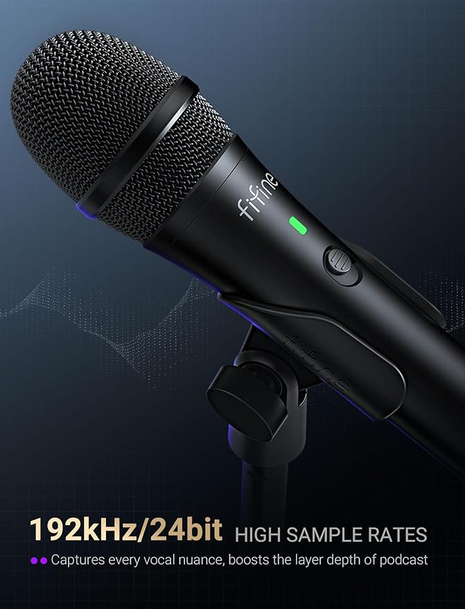 FIFINE XLR/USB Recording Microphone and Boom Arm Kit Podcast Microphone with Mute Volume Control Monitoring Mic Arm Stand Bundle with Cable Management for Vocal Voice-Over (Tank2+BM66)