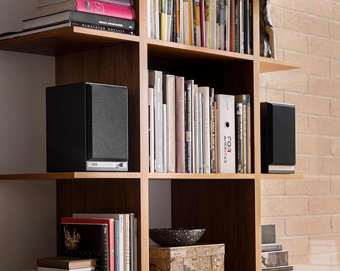 Audioengine HD5 Premium Powered Speakers | 150W Audiophile-Grade Bluetooth 5.0 with aptX HD | Built-in 24-Bit DAC | Real Wood Veneer | Bookshelf Speakers for Home Audio Studios &amp Vinyl