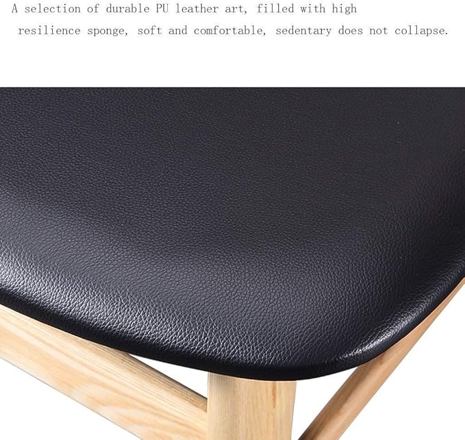 Office Chair Gaming Chair Computer Chair Dining Chair Slipcovers Balcony Chair Solid Wood Backrest Chair Home Leisure Study Chair Bearing Weight 130kg (Color : Wood Color Size : 464875cm)