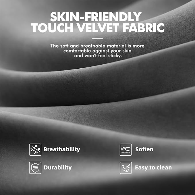 Soontrans Dark Grey Velvet Fabric Gaming Chairs with Footrest Ergonomic Comfortable Video Gamer Chair Reclining Office Computer Desk Game Chairs with Massage Lumbar CushionHeadrest for Adult