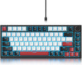 Guffercty kred 75% Percent Mechanical Keyboard with Knob Gasket Mouted Wired TKL Gaming Keyboard 75 Percent Hot Swappable Programmable for Windows Laptop PC Gamer（82 White）