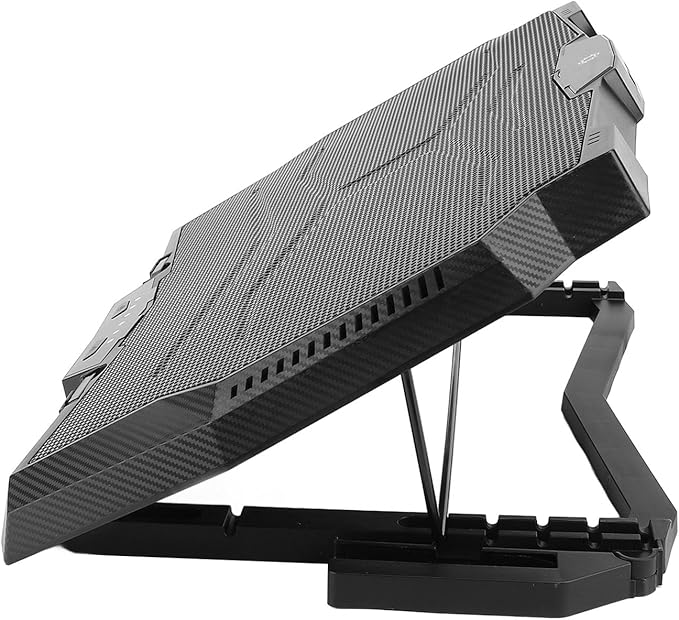 Laptop Cooling Pad Laptop Cooler 3500RPM Type C 12 Fans 5 Height Adjustable Portable Laptop Fan Cooler Stand ABS &amp SUS 39.82oz for Home Office