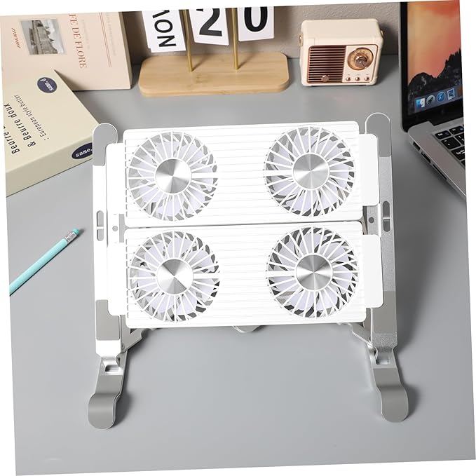 Laptop Cooling Stand Height Slip Design and Quiet Operation Compatible Laptop for Use