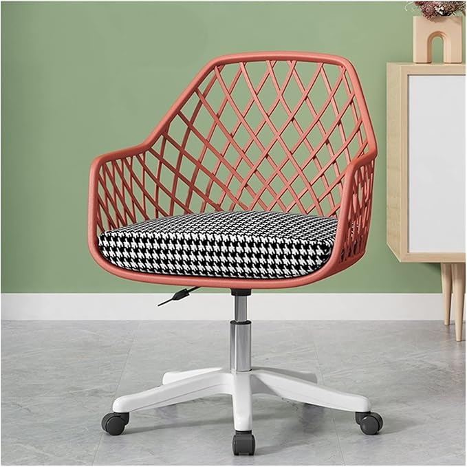 Adjustable Office Computer Chair with Armrest Backrest Office Chairs Armchair Computer Chair Office Furniture Lift Swivel Gamer Chair(Red Cushion)