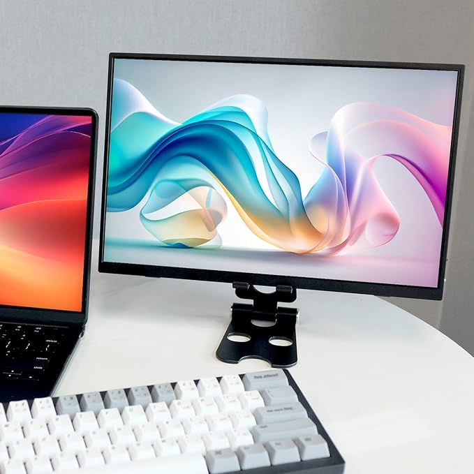 Kado 15.6 Full HD Portable Monitor Aluminum Foldable Stand Set Second Display IPS 1920x1080 HDMI USB Type-C Laptop Screen Extender 180° Kickstand Wall/Arm Mount for PC Mac Phone Dex Tablet