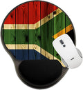 MSD Mousepad Wrist Rest Protected Mouse Pads Mat with Wrist Support A South Africa Flag Painted on a Wooden Wall Photo 8