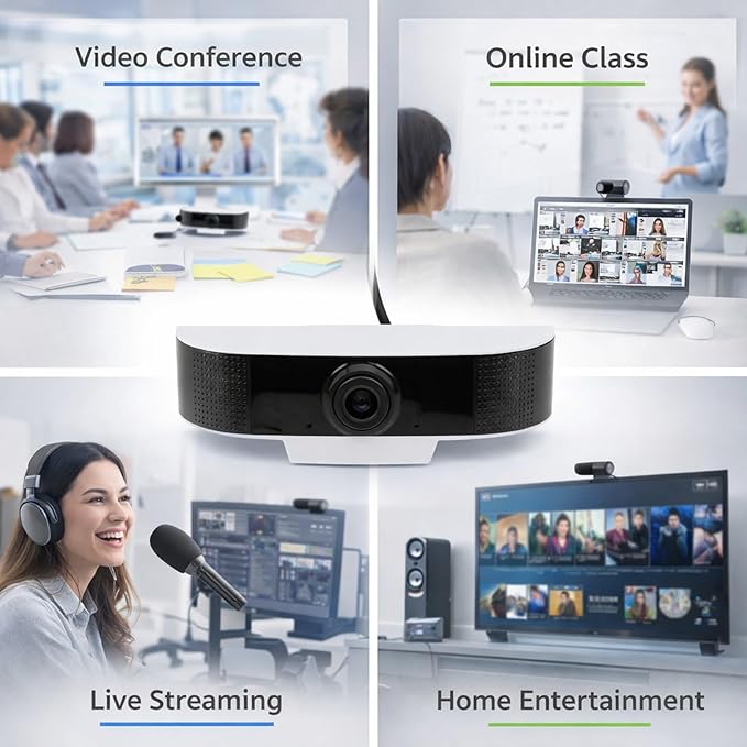 Computer Web Camera USB2.0 Mini Webcam 1080P 30FPS 2MP Pixels High Compatibility Automatic Focus - Smooth Video Conferencing Easy Installation for and Android