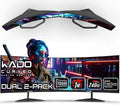 Kado Dual Gaming Monitor Setup - 2-Pack 24.5 240Hz 1ms Curved 1500R 1920x1080 AMD FreeSync Premium Panoramic Gaming Multi-View Split Screen Streaming VESA Mount HDMI DisplayPort Built-in Speakers