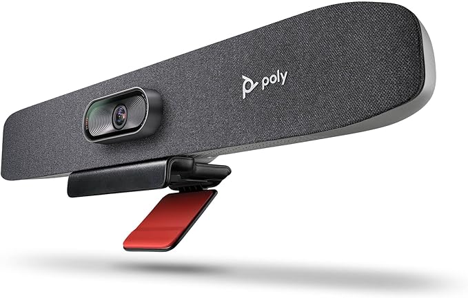 Poly Studio R30 4K Video Conferencing Bar (Plantronics) – Camera Mic &amp Speaker for Small Rooms – Automatic Camera Framing – Noise Reduction Technology – Works w/Teams Google Zoom –Amazon Exclu