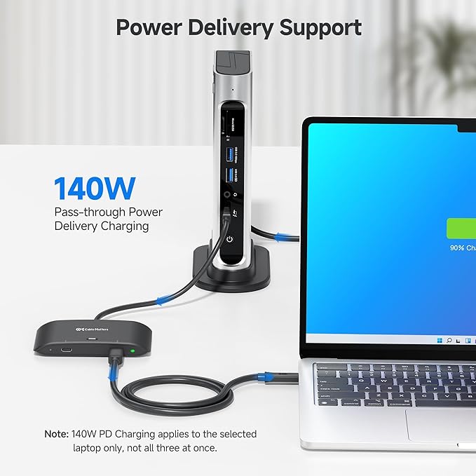 Cable Matters 20Gbps USB C Switch for 2 Computers Up to 8K@30Hz on Windows 4K@60Hz on macOS 140W PD for Sharing a USB-C/Thunderbolt 4 Monitor or Dock (Not Work with Captive Cable Docks) Black