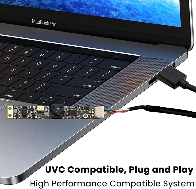 8MP Ultra HD USB Camera with Microphone2448P 30fps105° Wide Angle Lens Lightburn Compatible for 3D Printers Plug and Play Works with WindowsMacLinux Raspberry Pi