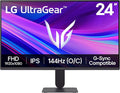 LG 24G411A-B 24-inch Ultragear Full HD (1920 x 1080) IPS Gaming Monitor 144Hz (O/C) 1ms MBR NVIDIA G-Sync Compatible AMD FreeSync HDR10 HDMI DisplayPort Slim Stand Black
