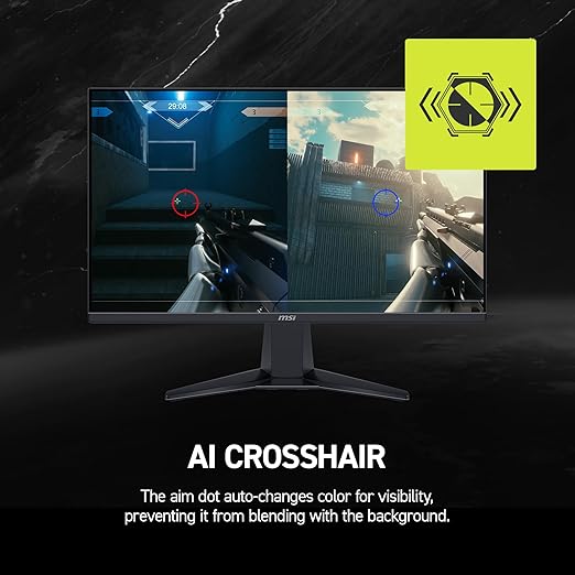 msi MAG 245F X24 24-inch 1920 x 1080 (FHD) Gaming Monitor 240Hz FreeSync Premium HDR Ready HDMI VGA Port VESA Mountable Tilt 4-Side Slim Bezel 0.5ms Black
