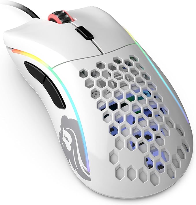 Glorious Model D Gaming Mouse Glossy White (GD-GWHITE) (Renewed)