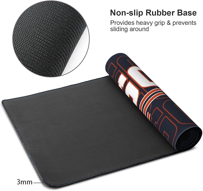 ANTKING Chicago Mouse Pad Custom Name and Number Desk Pad for Men Women Youth Gifts