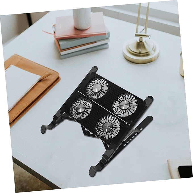 1Set Adjustable Laptop Cooling Stand with Upward Blowing Design Portable Notebook Fan for Optimal Heat Dissipation and Ergonomic Comfort for Go Use